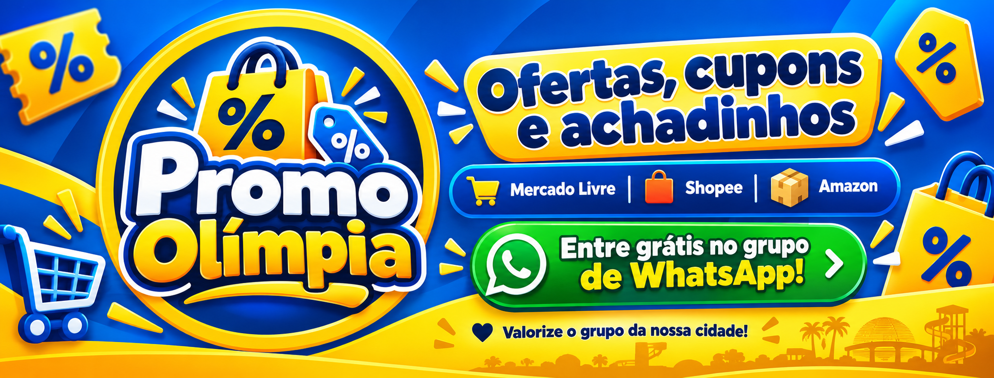 Promo Olímpia — ofertas, cupons e achadinhos do Mercado Livre, Shopee e Amazon